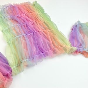 Rainbow Ruched Pastel Layering Top